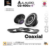 JL Audio C2-400x C2 Series 4" 10cm Coaxial Car Door Dash Speakers 35w RMS Pair