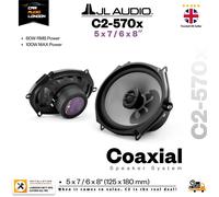 JL Audio C2-570x 5x7 / 6x8" 2-Way Coaxial Car Speakers 60W RMS Silk Dome Tweeter