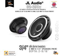 JL Audio C2-650X 17cm 6.5" 2 Way Coaxial Car Speakers
