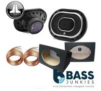 JL Audio C2-690TX 3-Way 6x9" 280 Watts Car Speakers & 6x9 Black Pod Box (Pair)