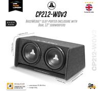 JL Audio CP212-W0v3 Dual 12" BassWedge™ Ported Subwoofer Enclosure 600W RMS