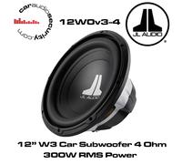 JL Audio W0 12W0v3-4 12" Inch 300mm 300 Watts 4 Ohms Car Sub Subwoofer 12W0