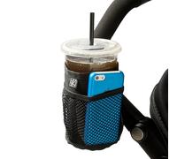 JL Childress Cup 'N Stuff Stroller Cup Holder (Black) | Essential drink & bottle holder travel accessory for baby strollers, scooters & walkers, fits UPPAbaby, Nuna & all strollers