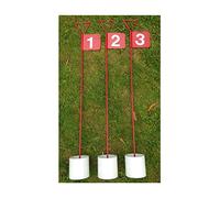 JL Golf 3 x numbered Metal Professional Putting Green Flag and Hole Cup 90cm