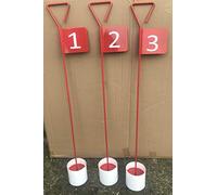 JL Golf Numbered Metal Professional Putting Green Flag and Hole Cup 90cm Choose numbering (1-6)