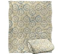 Jl-Jp Compass Pattern Silky Touch Super Soft Throw Blanket 152 X 127 cm