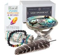 JL Local White Sage Smudging Kit Smudge Stick Gift Kit + Instructions & Blessings (Beginner's Kit)