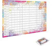 JL&MI 2026 Yearly Wall Calendar, Large 30x20 Inch Foldable Planner with UK Holiday Marks, Thick Paper Design & Gift Envelope for Home Office School Organisation - Portable, Stickers (Multi-colour)