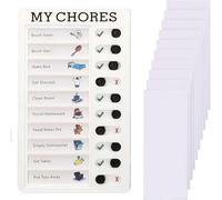 JL&MI Chores Chart for Kids, Sliding Routine Chart to Do List - My Chores RV Checklist Task Planning Board for Children and Adults, Tools Visual Schedule Reminder with 10 Cardstock Sheets (White)