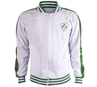 JL Sport Ireland Jacket Retro Football Tracksuit Zipped Jacket Men Top - XL White