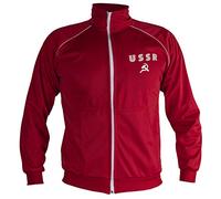 JL Sport Soviet Union CCCP USSR Jacket Retro Football Tracksuit Zipped Jacket Men Top - L