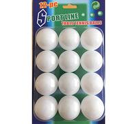 JL Supplies JS1483 Plain White Unbranded Table Tennis Balls PING Pong,12 Pack