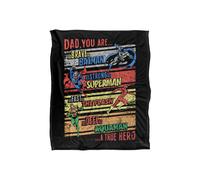 Jla Aquaman, Batman, Flash, Superman Officially Licensed Silky Touch Super Soft Throw Blanket 152 x 127 cm Warner Brothers White One Size