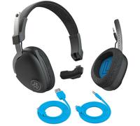 JLab JBuds Work Wireless Headsets with Microphone - 60+ H Computer Bluetooth Headset for PC, Teams, Office, Multipoint Connect, Over Ear Wired or Wireless Laptop Headset with Microphone