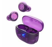 JLab Go Air Pop ANC Active Noise Cancelling Earbuds, Bluetooth Earphones, 24+ Hr Playtime Wireless Headphones, IP55 Sweat-Resistant In Ear Buds with Microphone & Multipoint, Transparent Purple