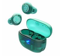 JLab Go Air Pop ANC Active Noise Cancelling Earbuds, Bluetooth Earphones, 24+ Hr Playtime Wireless Headphones, IP55 Sweat-Resistant In Ear Buds with Microphone & Multipoint, Transparent Teal