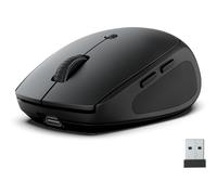 JLab Go Charge Bluetooth Mouse, Rechargeable Wireless Mouse - Tri-Mode (BT 5.0/5.0/2.4Ghz) with USB-Dongle, Ergonomic, Multi Device Silent Mouse for Laptop, PC, Computer, iPad, Mac, Tablet