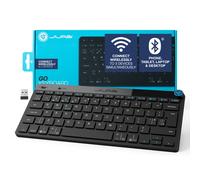 JLab Go Wireless Keyboard - Small Bluetooth Keyboard with 2.4G USB Connectivity, Multi Device Quiet Portable Keyboard for iPad/iPa