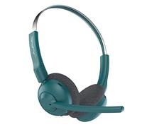 JLab Go Work Pop Wireless Headsets with Microphone - 50+ H Bluetooth Computer Headset, Multipoint Connect, On Ear Wireless Office PC Laptop Headset with Microphone, Teal