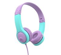 JLab JBuddies Folding Kids Wired Headphones Gen 2 | Pink/Teal | Toddler Headphones | Noise Isolation | Kids Safe | Volume Limiting Headphones | Headphones for Children Ages 2+