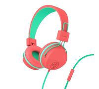 JLab JBuddies Studio On-Ear Kids Wired Headphones, Toddler Headphones, Kid Safe, Studio Volume Safe, Volume Limiter, Folding, Adjustable, Noise Isolation, with Mic (Peach)