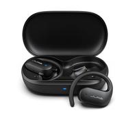 JLab JBuds Open Sport Earbuds - Wireless Open Ear Headphones, Sports Earbuds with Earhooks, 26H Playtime Hook Over Ear Running Earphones, IP55 Sweat-Resistant Ear Buds, Bluetooth Multipoint, Black