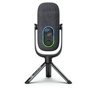 JLab JBuds Talk USB Gaming Streaming Microphone, White, USB-C Output, Cardiod, Omni, Stereo, Bi-Directional, 96k Sample Rate, Volume Control, Gain Control, and Quick Mute, 3.5mm AUX, Plug and Play