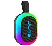 JLab Pop Party Ultra-Portable Small Bluetooth Speaker with 8H+ Playtime - 5W Wireless Outdoor Travel Speaker with RGB Lights & Bold Audio, IPX5 Water Resistant Mini Speakers, Black