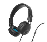 JLab Studio Headphones Wired with C3 Crystal Clear Clarity Sound, Ultra-Plush Faux Leather and Cloud Foam Cushions, On-Ear Wired Headphones, Black