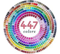 JLANEZS 5D Diamond Painting Beads 447 Colors 89400pcs Pcs Diamond Accessories Replacement for Missing Drills for DIY(200 per Color)