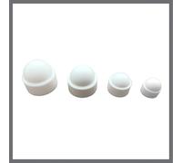 JLB Plastics UK White Plastic Dome Bolt Nut Protection Cap Covers, M5 M6 M8 M10 M12 M16, 10 13 17 19 24mm (10, M16 / 24mm Spanner)