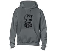 JLB Print Baby Groot Cartoon Super Hero Movie & Comic Book Fan Premium Quality Unisex Hoodies for Men, Women and Teens Charcoal