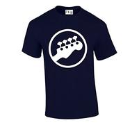 JLB Print Bass Headstock Symbol Scott Pilgrim Inspired Premium Quality Regular Fit T-Shirt Top for Men and Teens Navy