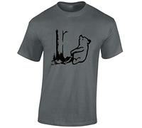 JLB Print Bear Trap Banksy Street Artist Inspired Premium Quality Regular Fit T-Shirt Top for Men and Teens - Charcoal/3XL