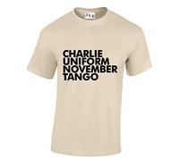 JLB Print Charlie, Uniform, November, Tango Funny Rude Humor Premium Quality Regular Fit T-Shirt Top for Men