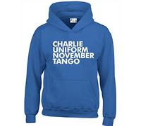 JLB Print Charlie, Uniform, November, Tango Funny Rude Humor Premium Quality Unisex Hoodies for Men and Women Royal