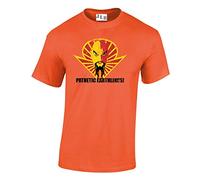 JLB Print Choose Your Light Saber Space Wars Sci Fi Movie Film Inspired Premium Quality Regular Fit T-Shirt Top for Men and Teens (Orange / 2X-Large)