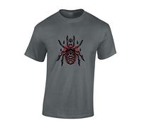 JLB Print Dark Spider Cool Novelty Premium Quality Regular Fit T-Shirt Top for Men and Teens - Charcoal/3XL