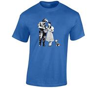 JLB Print Dorothy Stop and Search Banksy Street Artist Inspired Premium Quality Regular Fit T-Shirt Top for Men and Teens - Royal / 3X-Large