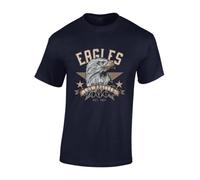 JLB Print Eagles Los Angeles Cool Premium Quality Modern Fit T-Shirt Top for Men - Blue/XL