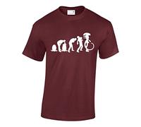 JLB Print Evolution of Alien Horror Film Inspired Premium Quality Regular Fit T-Shirt Top for Men and Teens Maroon