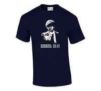 JLB Print Ezekiel 25-17" Jules Winnfield Violent Gang Film Inspired Premium Quality Regular Fit T-Shirt Top for Men and Teens Navy