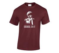 JLB Print Ezekiel 25-17" Jules Winnfield Violent Gang Film Inspired Premium Quality Regular Fit T-Shirt Top for Men and Teens Maroon
