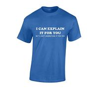 JLB Print I Can Explain It for You Funny Premium Quality Regular Fit T-Shirt Top for Men and Teens - Royal/L