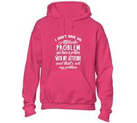 JLB Print I Dont Have an Attitude Problem Funny Premium Quality Unisex Hoodies for Men and Women - Pink/XXL