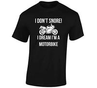 JLB Print I Don't Snore Funny Premium Quality Regular Fit T-Shirt Top for Men and Teens - Black/XL