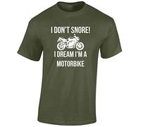 JLB Print I Don't Snore Funny Premium Quality Regular Fit T-Shirt Top for Men and Teens - Military Green/XL