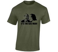 JLB Print Its The Gas Man Funny Rude Humor Premium Quality Regular Fit T-Shirt Top for Men and Teens - Military Green/L