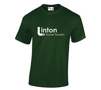 JLB Print Linton Travel Tavern UK TV Comedy Show Premium Quality Regular Fit T-Shirt Top for Men and Teens Dark Green