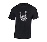 JLB Print Metal Sign Guitar Music Fan Premium Quality Regular Fit T-Shirt Top for Men and Teens - Black/L